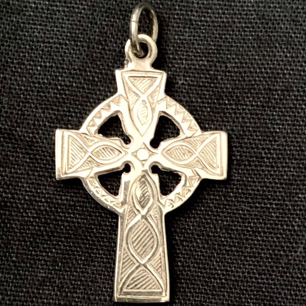 1” Vintage English Sterling Silver Celtic Cross